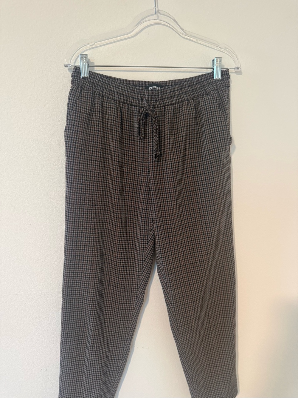 Express Women's Houndstooth Business Casual / Office Mid Rise Ankle Pants S/P